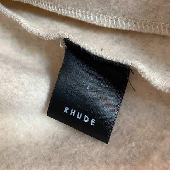 Rhude Shirt Pullover Sweatshirt Boxy Oversized F1 Polo Wool Mens Large Luxury - Picture 16 of 16